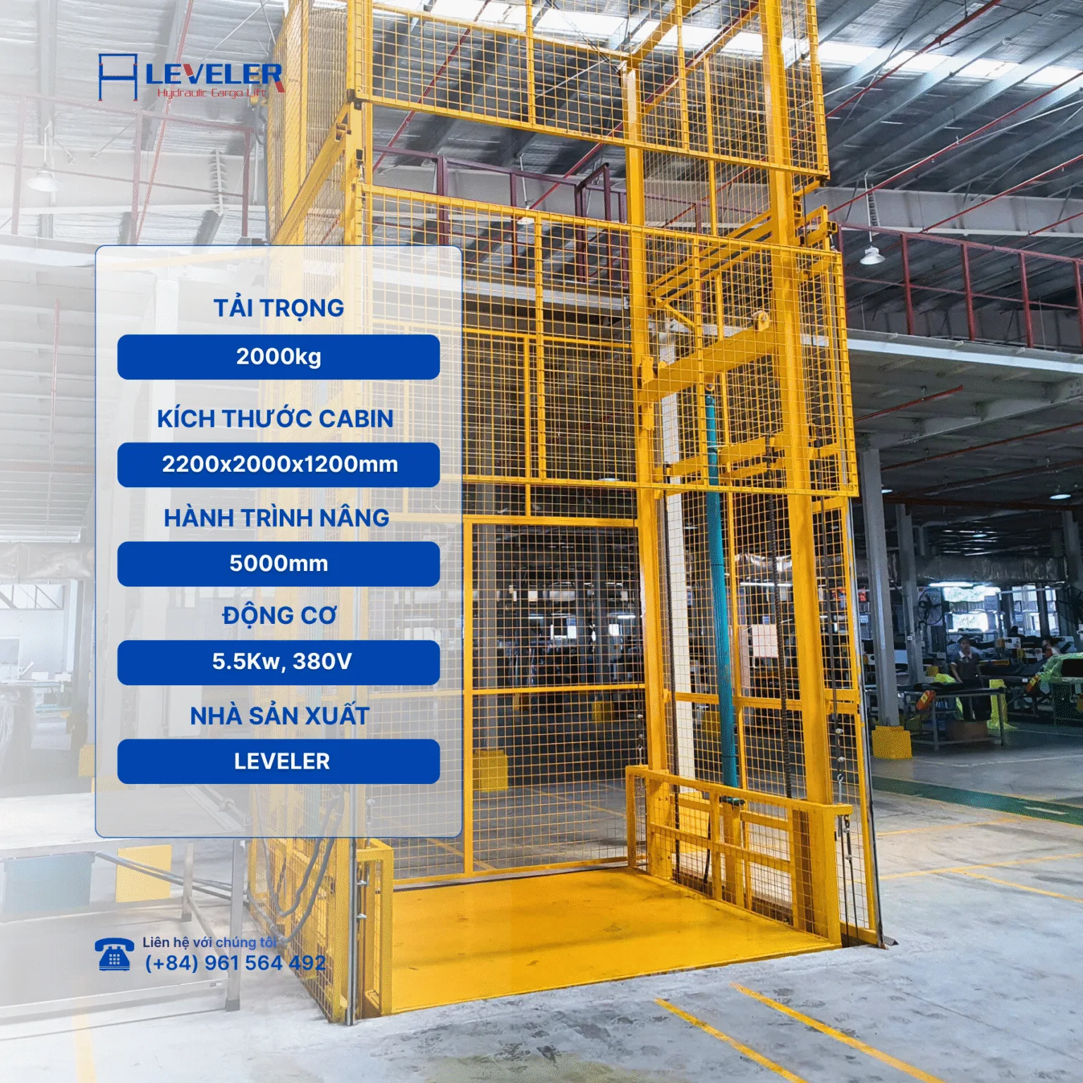 Thang Nâng Hàng Lưới Thép Bảo Vệ